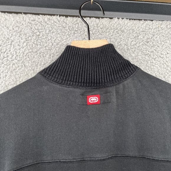 Vintage Ecko Unltd Jacket 2XL Zip Ribbed Mock Neck Black Biker Street XXL Y2K - Picture 12 of 15